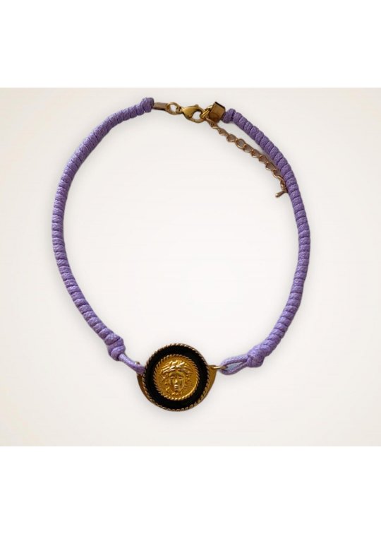 Lavender choker necklace with...