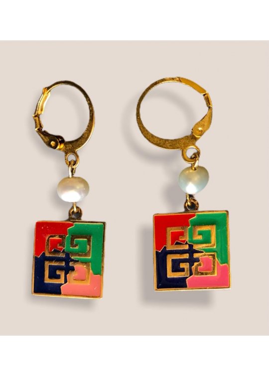 Upcycled Givenchy earrings