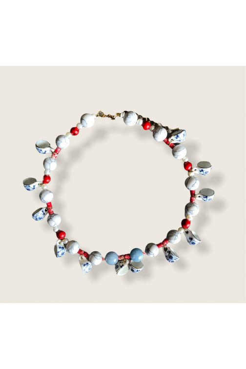 Bicolor mini cups necklace
