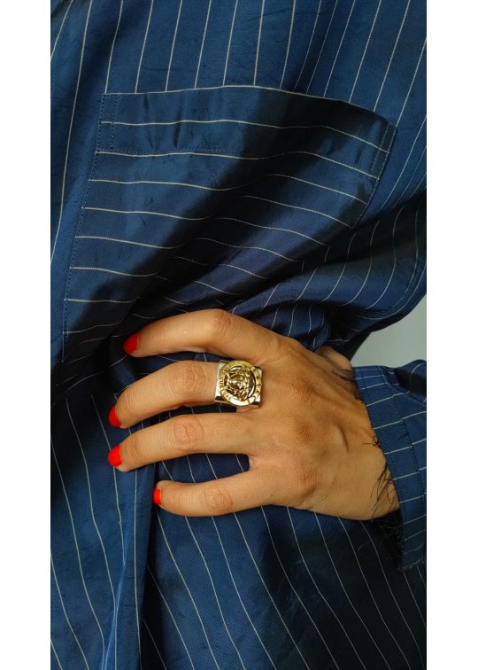 Upcycled Versace chevaliere ring