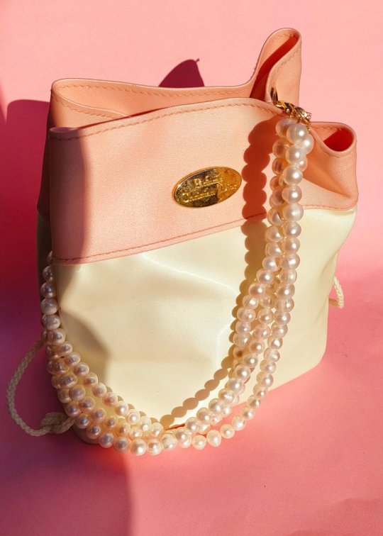 Sac Rose et blanc Christian Dior upcyclé