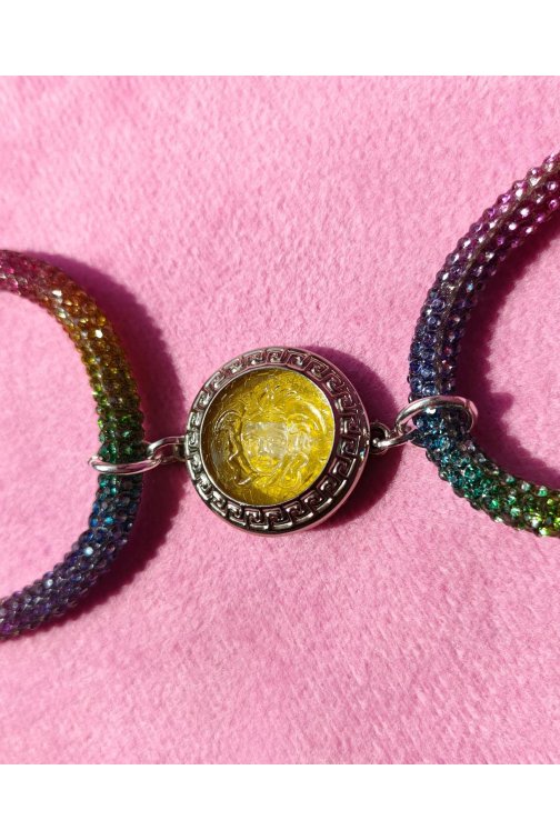 Shiny rainbow cord necklace...
