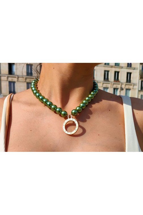 Upcycled green Bulgari...