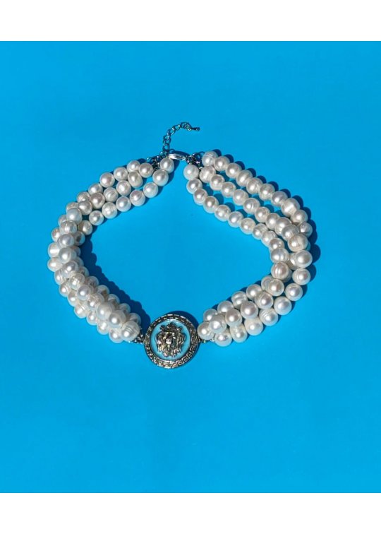 Freshwater pearl upcycled Versace...