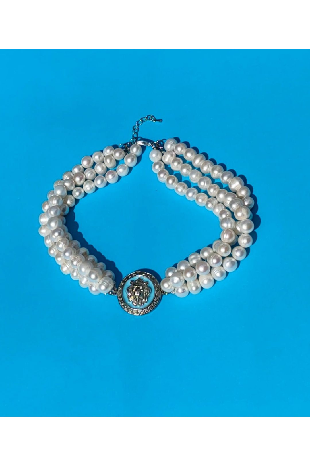 Freshwater pearl upcycled Versace necklace