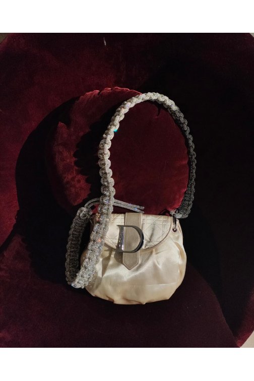 Upcycled Dior champagne bag