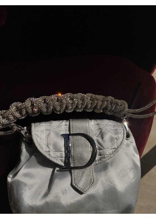 Sac Dior argent upcyclé