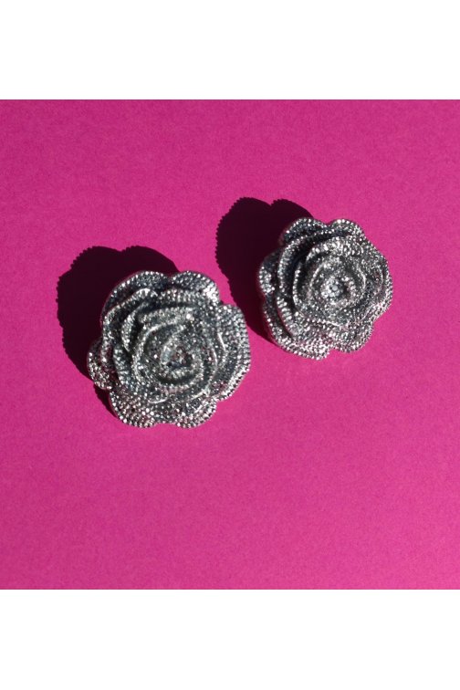 Crystal flower earring