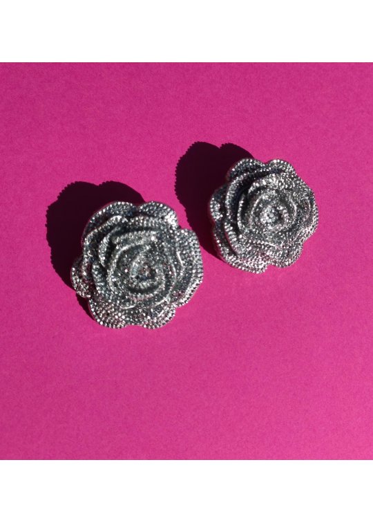 Crystal flower earring