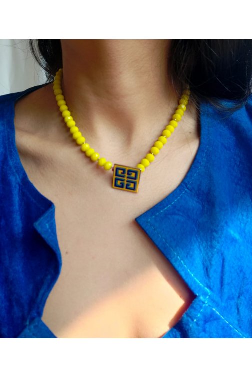 Yellow necklace with...